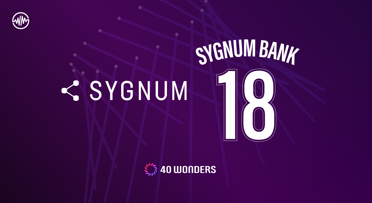 Sygnum joins 40 WONDERS | Articles | News | WEMIX